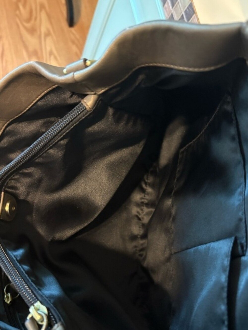 Coach Bronze Leather Tote Bag with Dual Handles - Picture 6 of 8